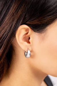 Earrings Hinged Hoop,Earrings Hoop,Silver,Boss BEVEL Silver ✧ Hinged Hoop Earrings