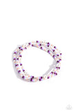 Colorblock Cache Purple ✧ Seed Bead Stretch Bracelet