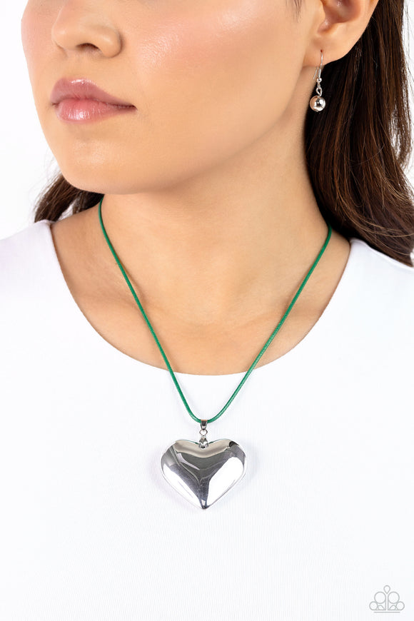 Devoted Daze Green ✧ Heart Necklace