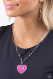 Romantic Gesture Pink ✧ Heart & Bow Necklace