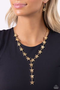 Gold,Necklace Medium,Necklace Short,Stars,Reach for the Stars Gold ✧ Stars Necklace