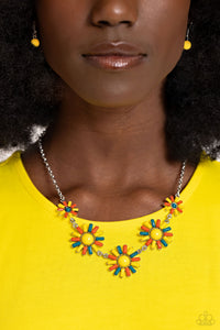 Blue,Multi-Colored,Necklace Short,Orange,Sets,Yellow,SUN and Fancy Free Yellow ✧ Necklace