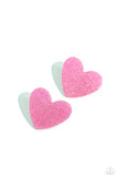 Sparkly Sweethearts Pink ✧ Heart Post Earrings