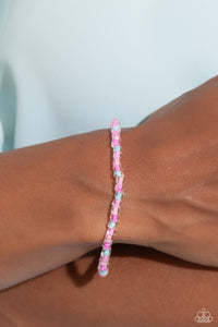 Blue,Bracelet Stretchy,Multi-Colored,Pink,Purple,GLASS is in Session Pink ✧ Stretch Bracelet