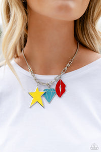 2023 Fall Preview Collection,Blue,Multi-Colored,Necklace Short,Red,Yellow,Scouting Shapes Multi ✧ Necklace