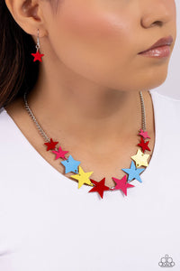 Blue,Multi-Colored,Necklace Short,Red,Stars,Yellow,Starstruck Season Red ✧ Star Necklace