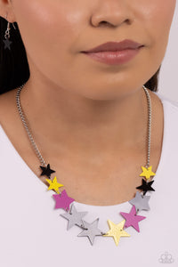 Black,Gray,Necklace Short,Purple,Stars,Yellow,Starstruck Season Black ✧ Stars Necklace