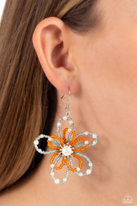 Earrings Fish Hook,Orange,PEARL Crush Orange ✧ Earrings