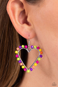 Earrings Fish Hook,Hearts,Multi-Colored,Fun-Loving Fashion Multi ✧ Heart Earrings