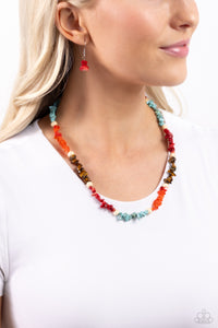 Multi-Colored,Necklace Short,Orange,Red,Tiger's Eye,Turquoise,Urban Necklace,Soothing Stones Red ✧ Tiger's Eye Necklace