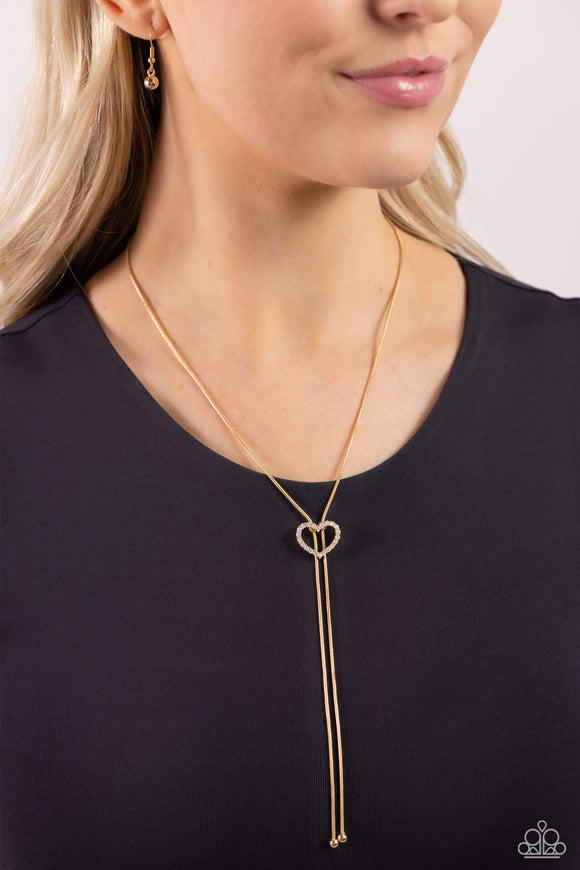 Tempting Tassel Gold ✧ Bolo Heart Necklace