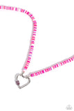 Clearly Carabiner Pink ✧ Heart Necklace