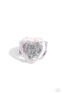 Hearts,Light Pink,Pink,Ring Wide Back,Valentine's Day,Hallmark Heart Pink ✧ Ring