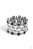 Hammered Headliner Black ✧ Stretch Bracelet