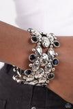 Hammered Headliner Black ✧ Stretch Bracelet