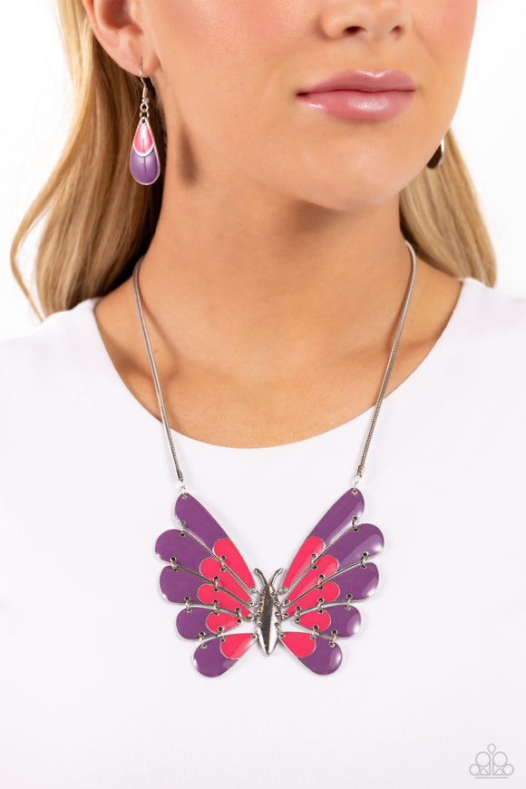 Moth Maven Purple ✧ Necklace ✧ Earrings