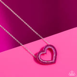 Hyper Heartland Pink ✧ Iridescent Heart Necklace