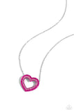 Hyper Heartland Pink ✧ Iridescent Heart Necklace