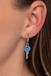 Blue,Earrings Hoop,Key,Key Performance Blue ✧ Hoop Earrings
