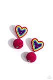 Spherical Sweethearts Multi ✧ Heart Seed Bead Post Earrings