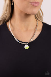 Green,Necklace Short,White,Youthful Yin and Yang Green ✧ Necklace