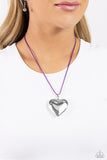 Devoted Daze Purple ✧ Heart Necklace