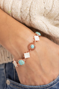 Bracelet Clasp,Copper,Sets,Turquoise,White,Sunburst Splendor Copper ✧ Bracelet