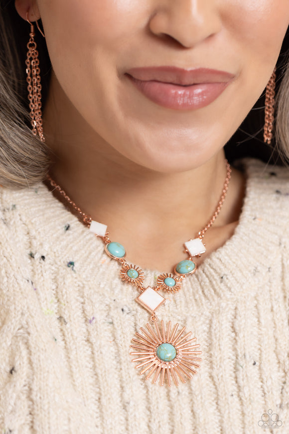 Sunburst Style Copper ✧ Necklace
