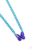 Fascinating Flyer Blue ✧ UV Butterfly Necklace