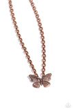 Midair Monochromatic Copper ✧ Butterfly Necklace