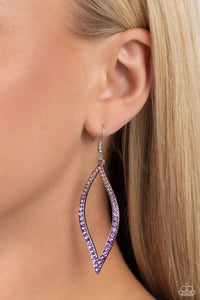Earrings Fish Hook,Purple,Admirable Asymmetry Purple ✧ Earrings