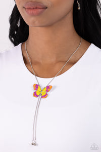 Butterfly,Favorite,Multi-Colored,Necklace Bolo,Necklace Long,Orange,Pink,Yellow,Suspended Shades Yellow ✧ Butterfly Bolo Necklace