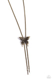 Adjustable Acclaim Brass ✧ Butterfly Bolo Necklace