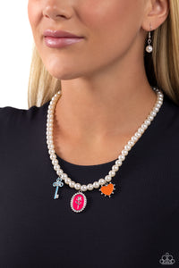 Blue,Hearts,Key,Multi-Colored,Necklace Short,Orange,Pink,White,Charming Collision Multi ✧ Necklace