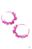 Shimmery Swarm Pink ✧ Butterfly Iridescent Hoop Earrings