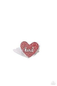 Hearts,Iridescent,Red,Ring Wide Back,Compassionate Couture Red ✧ Iridescent Heart Ring