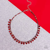 Ritzy Rhinestones Red ✧ Iridescent Choker Necklace