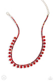 Ritzy Rhinestones Red ✧ Iridescent Choker Necklace