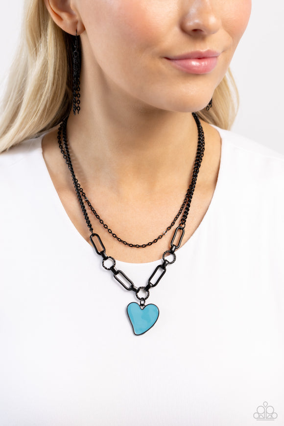 Carefree Confidence Blue ✧ Heart Necklace