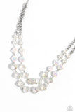 Eclectic Embellishment White ✧ Iridescent Necklace