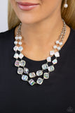 Eclectic Embellishment White ✧ Iridescent Necklace