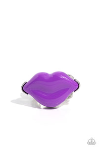Lip,Purple,Ring Wide Back,Valentine's Day,Lively Lips Purple ✧ Ring