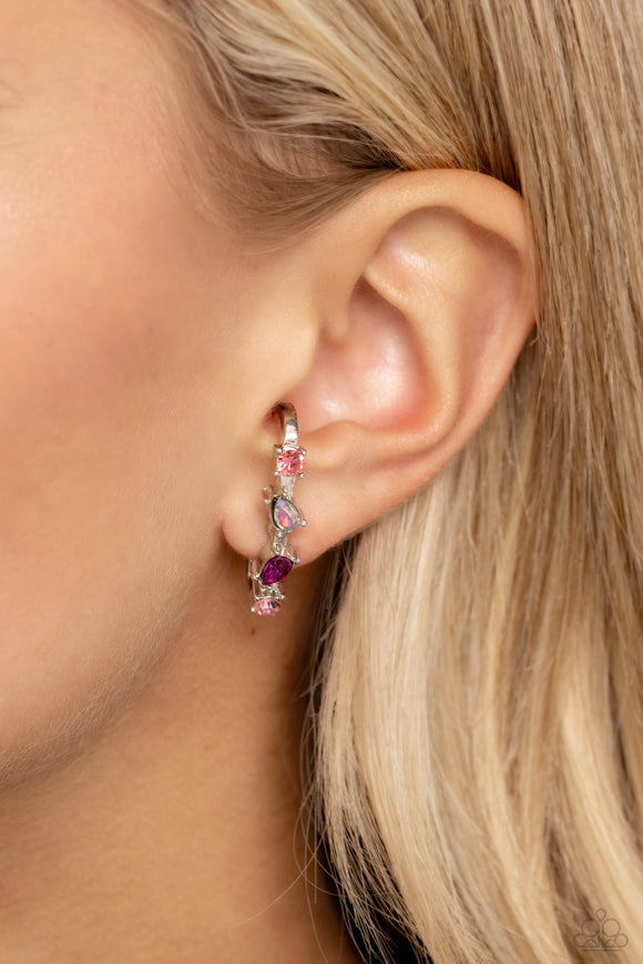 Trendy Twists Pink ✧ Iridescent Post Earrings