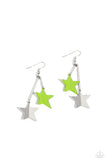 Stellar STAGGER Green ✧ Star Earrings