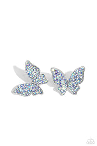 High Life Blue ✧ Butterfly Post Iridescent Earrings
