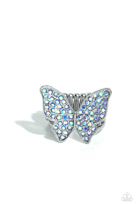 High Time Blue ✧ Butterfly Iridescent Ring