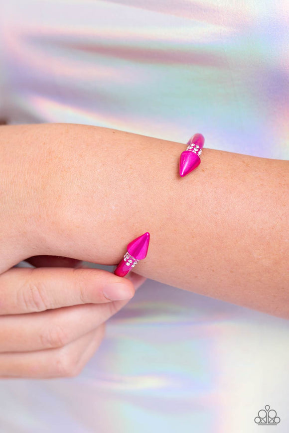 Punky Plot Twist Pink ✧ Cuff Bracelet