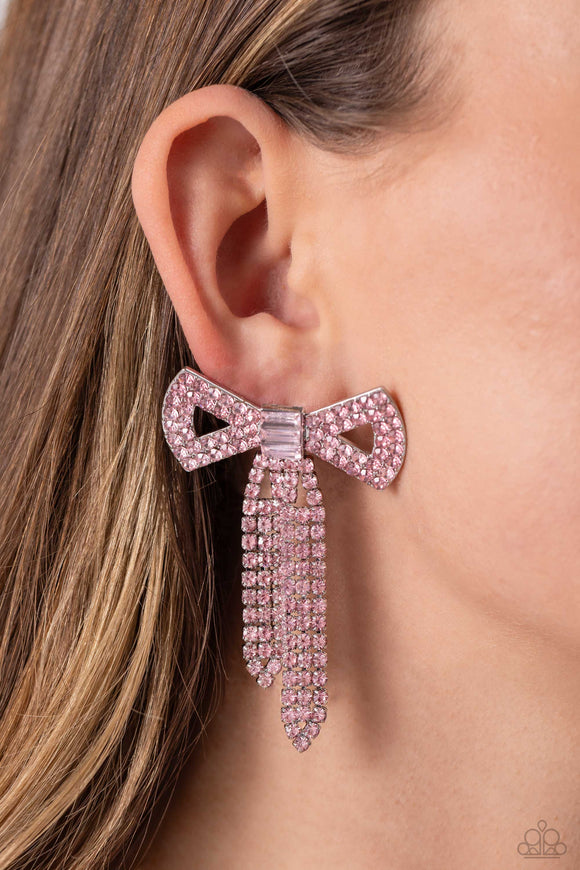 Just BOW With It Pink ✧ Post Earrings