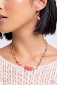 Gold,Necklace Choker,Necklace Short,Pink,Cavern Class Pink ✧ Choker Necklace