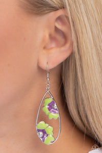 Earrings Fish Hook,Green,Purple,Airily Abloom Green ✧ Earrings